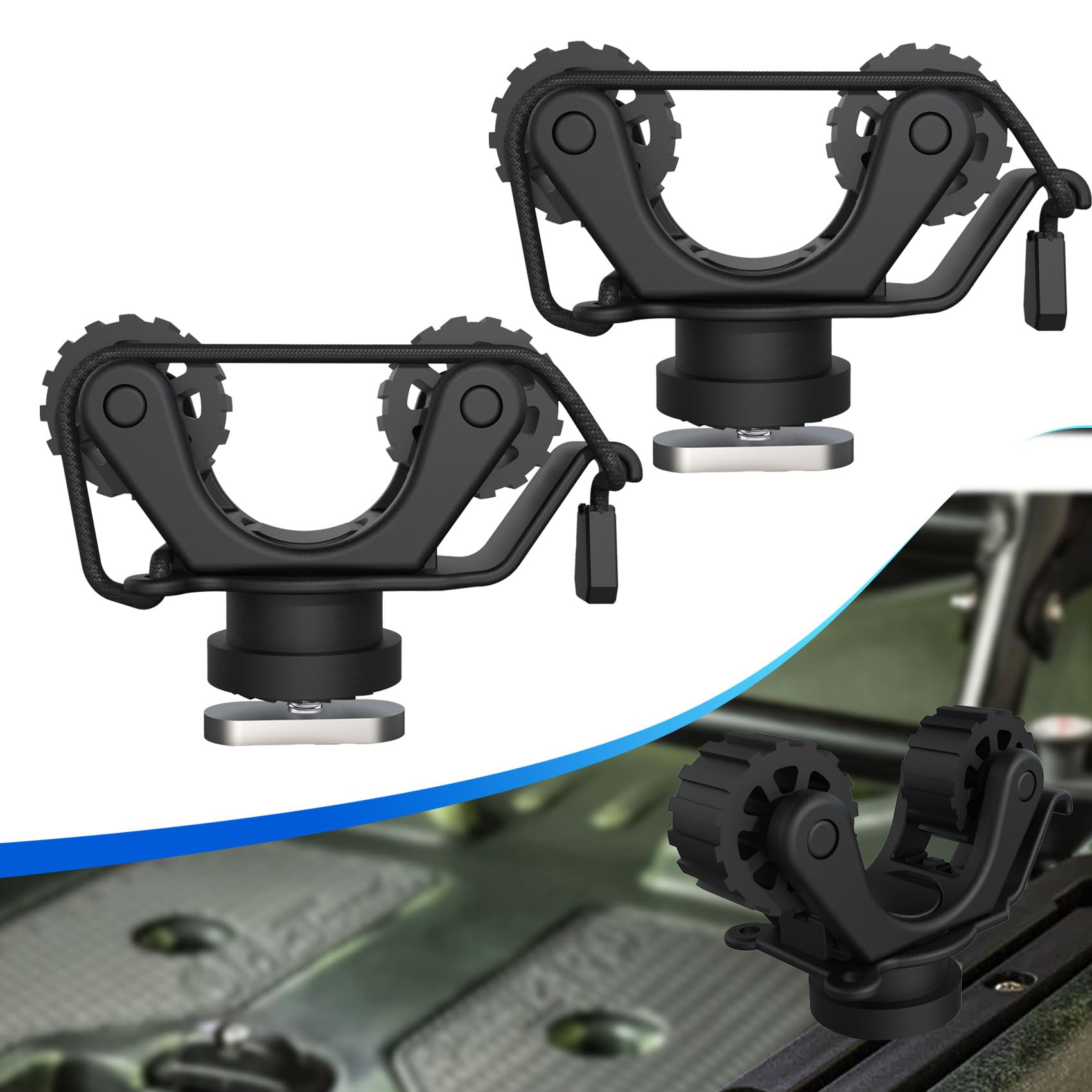 Fishing Kayak Rod Holder - Soporte de paleta para riel de